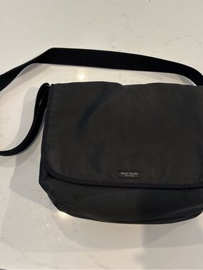 kate spade Black Nylon Messenger Bag with Adjustable Strap